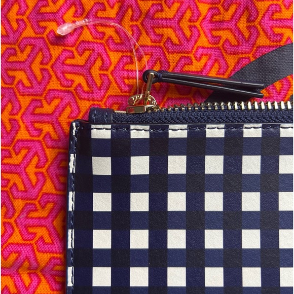 NEW Tory Burch Royal Navy Block T  Medium Travel Pouch - Picture 5 of 11